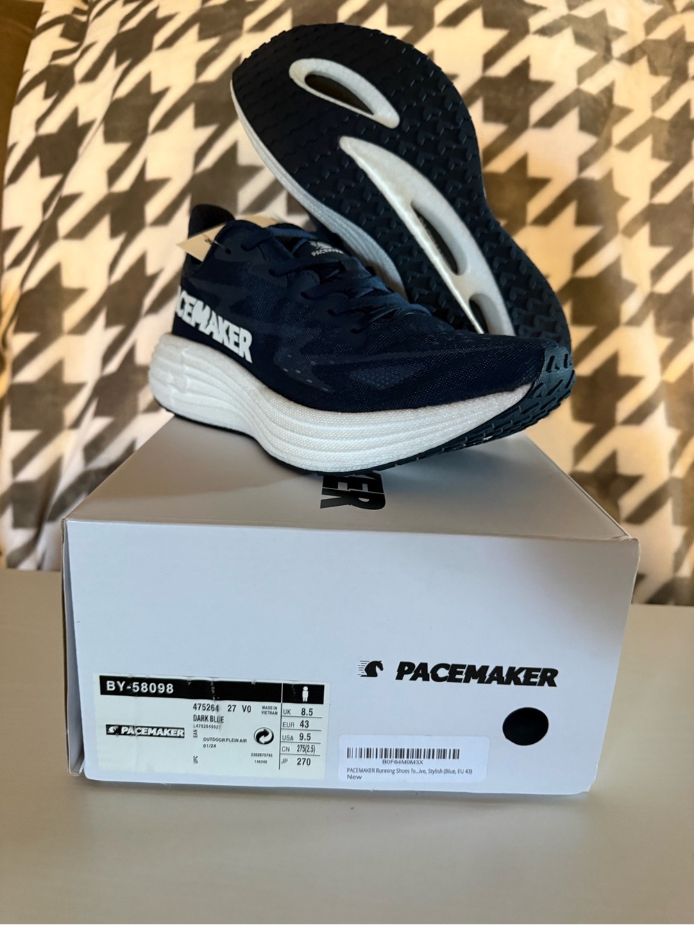 Pacemaker Men’s Low Top Lace-Up Athletic Running Sneaker Blue/White